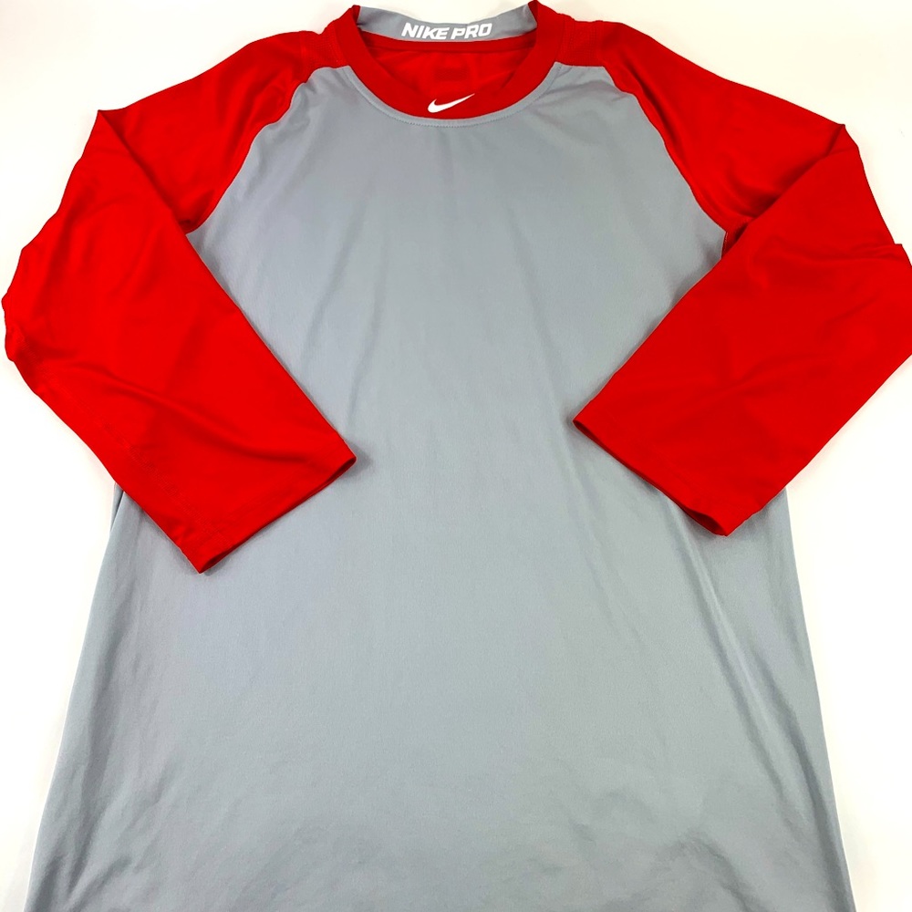NiKe Pro 3/4 sleeve baseball shirt Dri Fit BSBL M